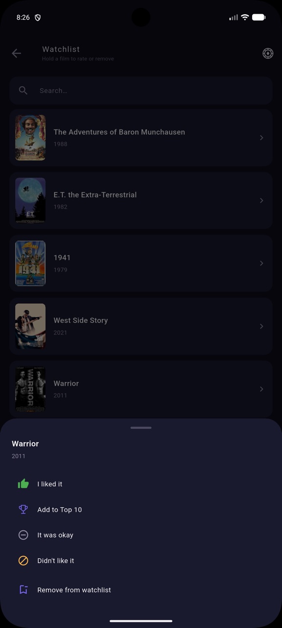 Your watchlist