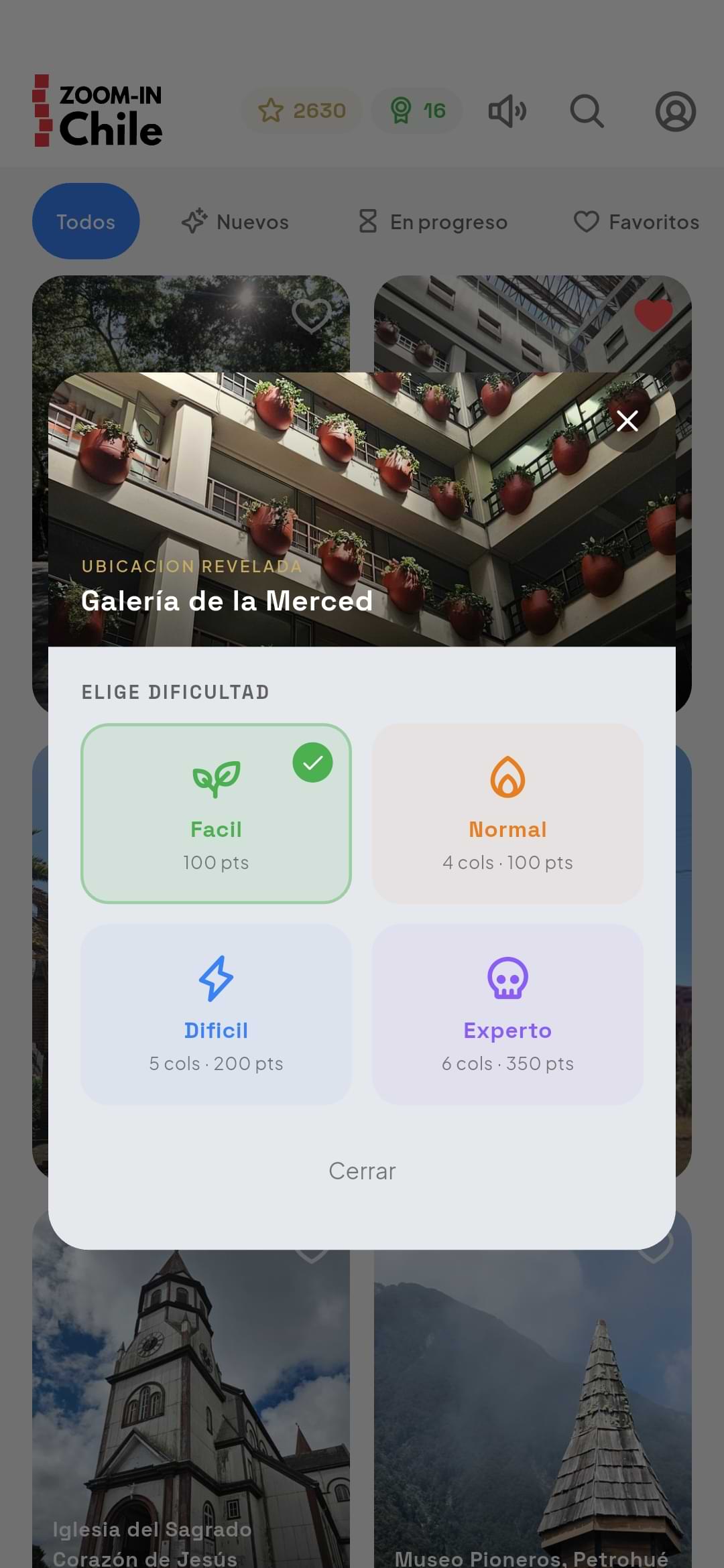 Difficulty selection dialog with four levels: Easy (3 columns, 100 pts), Normal (4 columns), Hard (5 columns), and Expert (6 columns, 350 pts)
